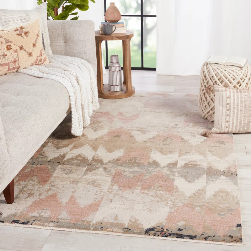 Sanaa Chevron Beige Area Rug | Wayfair North America