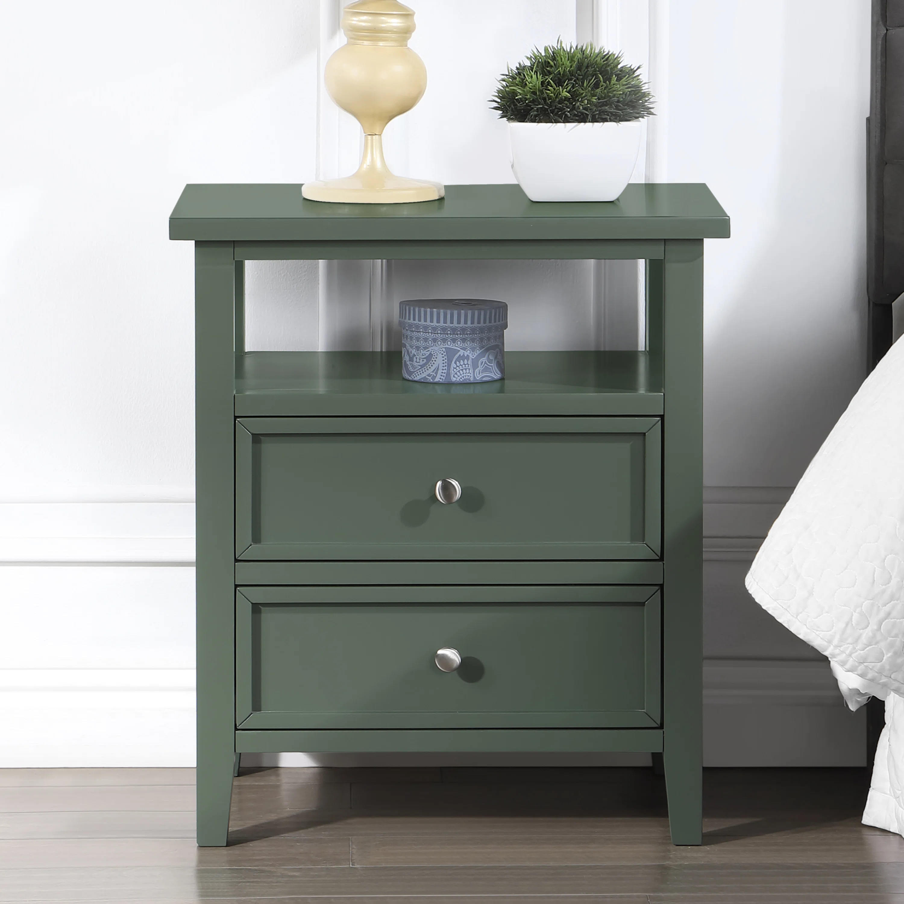 Lark Manor™ Armahn Solid + Manufactured Wood Nightstand & Reviews | Wayfair | Wayfair North America