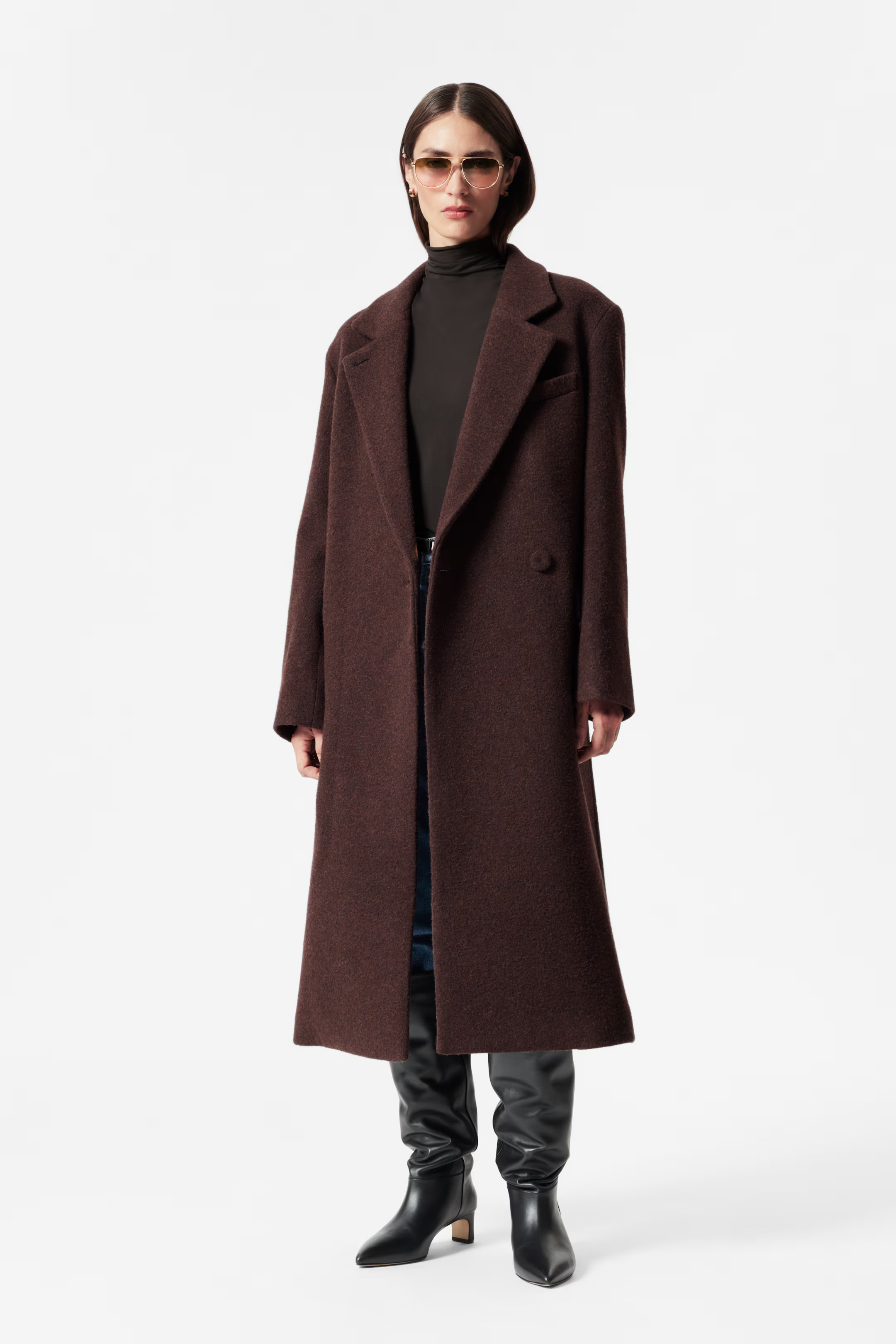 Single-Buttoned Wool-Blend Coat | H&M (UK, MY, IN, SG, PH, TW, HK)