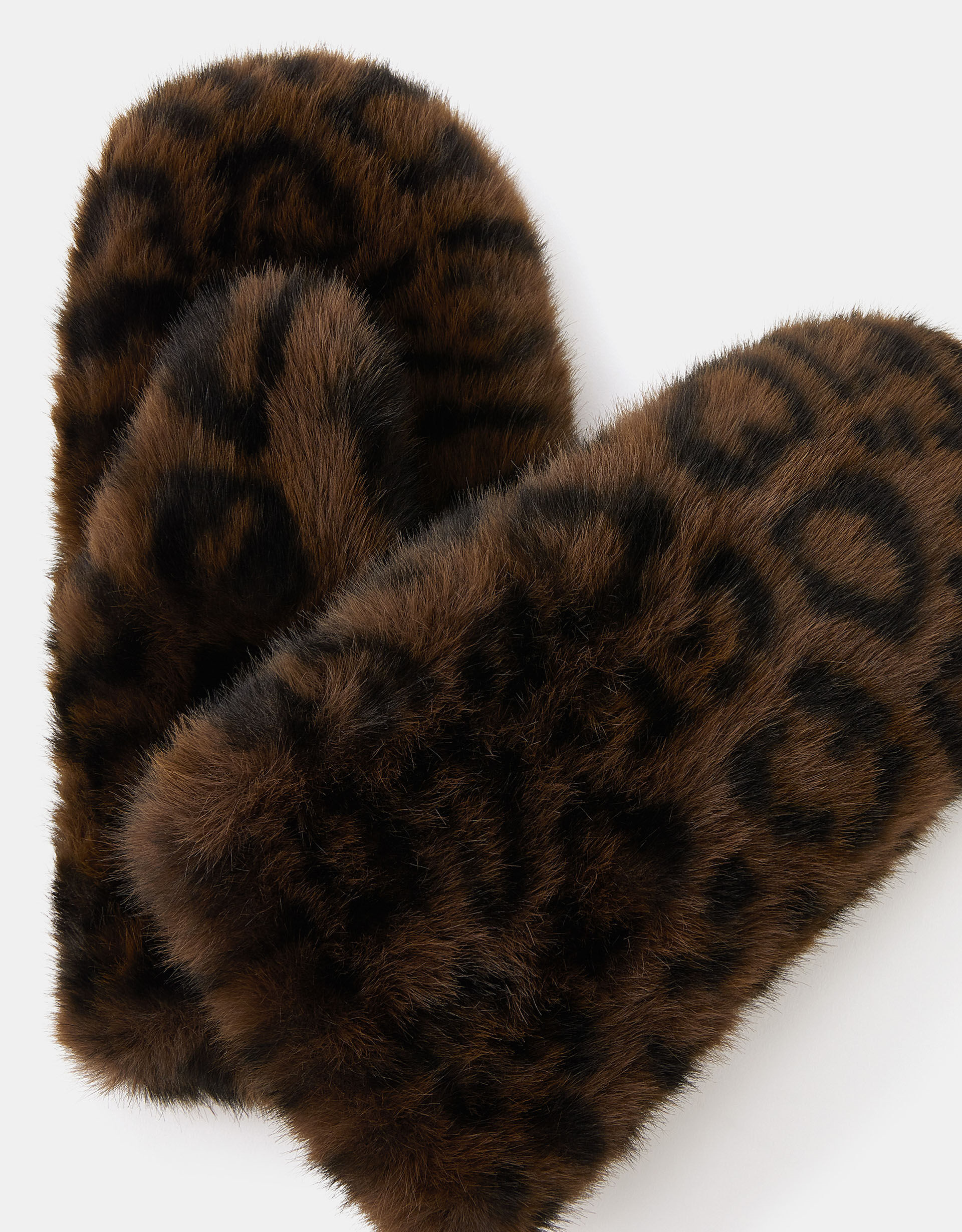 Faux Fur Leopard Print Mittens | Accessorize (Global)