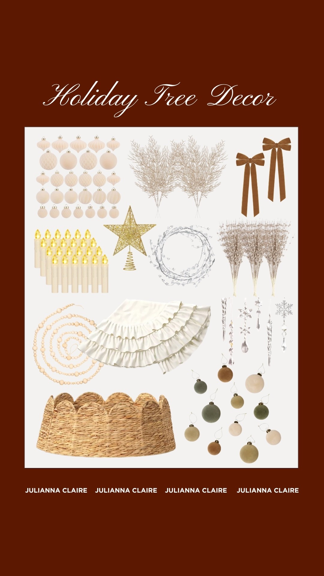 Holiday tree decor for 2025, Christmas tree decor! 🎄

#LTKSeasonal #LTKHoliday #LTKHome