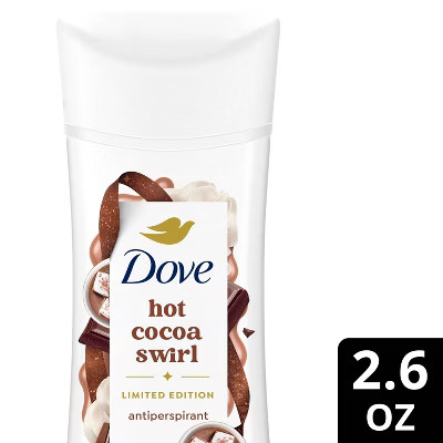 Dove Beauty Limited Edition Holiday Treat  Antiperspirant Deodorant - Hot Cocoa Swirl - Travel Size - 2.6oz | Target