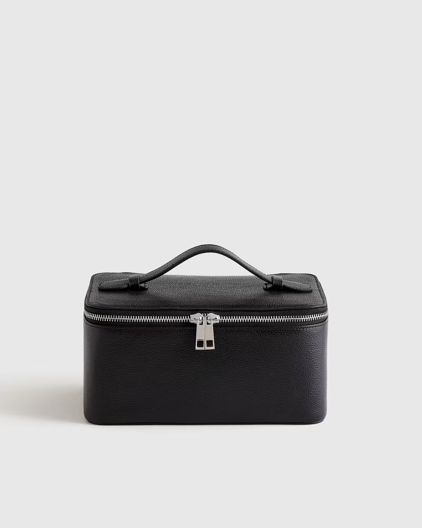 Black Italian Leather Travel Cosmetic Case | Quince