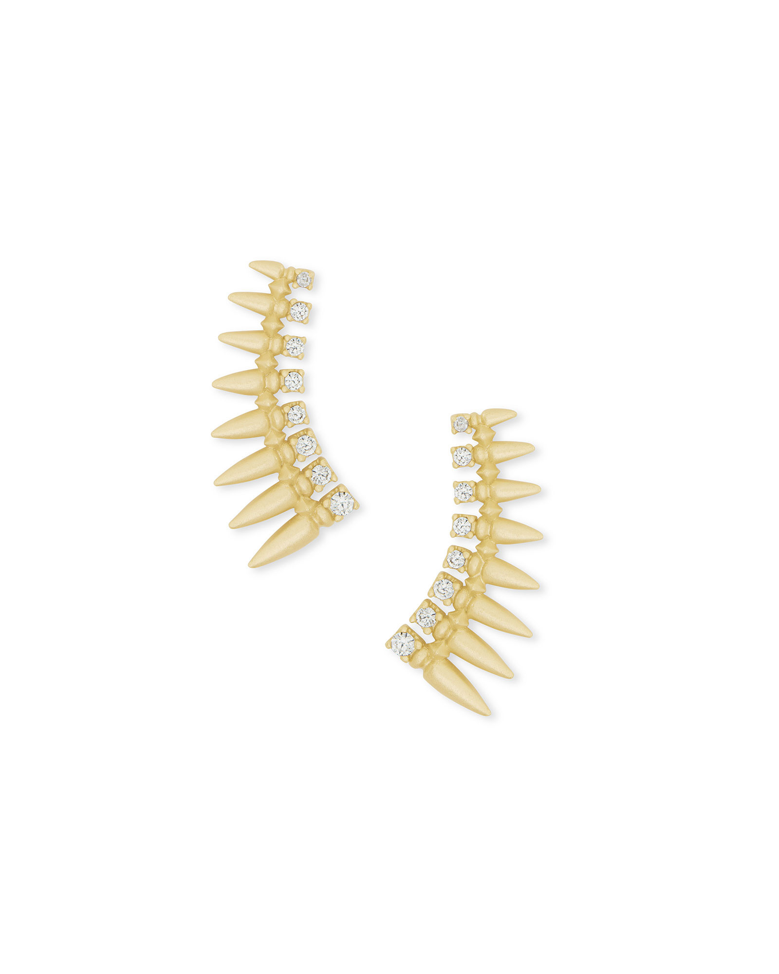 Loulou Ear Climbers In Gold | Kendra Scott