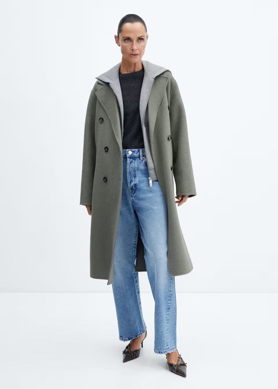 Handmade oversized wool coat -  Women | Mango USA | MANGO (US)