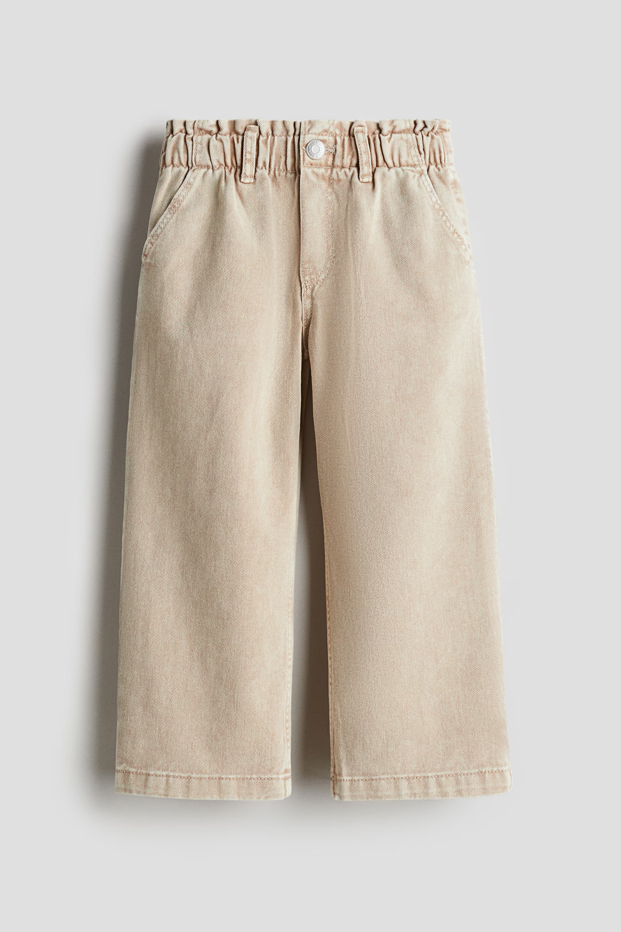 Washed denim black Wide Leg Paper-bag Jeans for kids | H&M CA | H&M (US + CA)