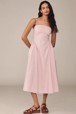 Maeve Sleeveless Fitted A-Line Midi Dress | Anthropologie (US)