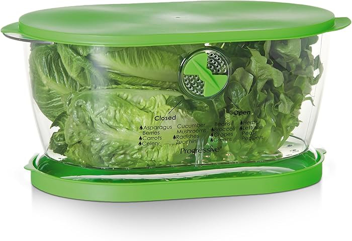 Prep Solutions by Progressive Lettuce Keeper Produce Storage Container, 4.7 Quarts, Green (LKS-06... | Amazon (US)