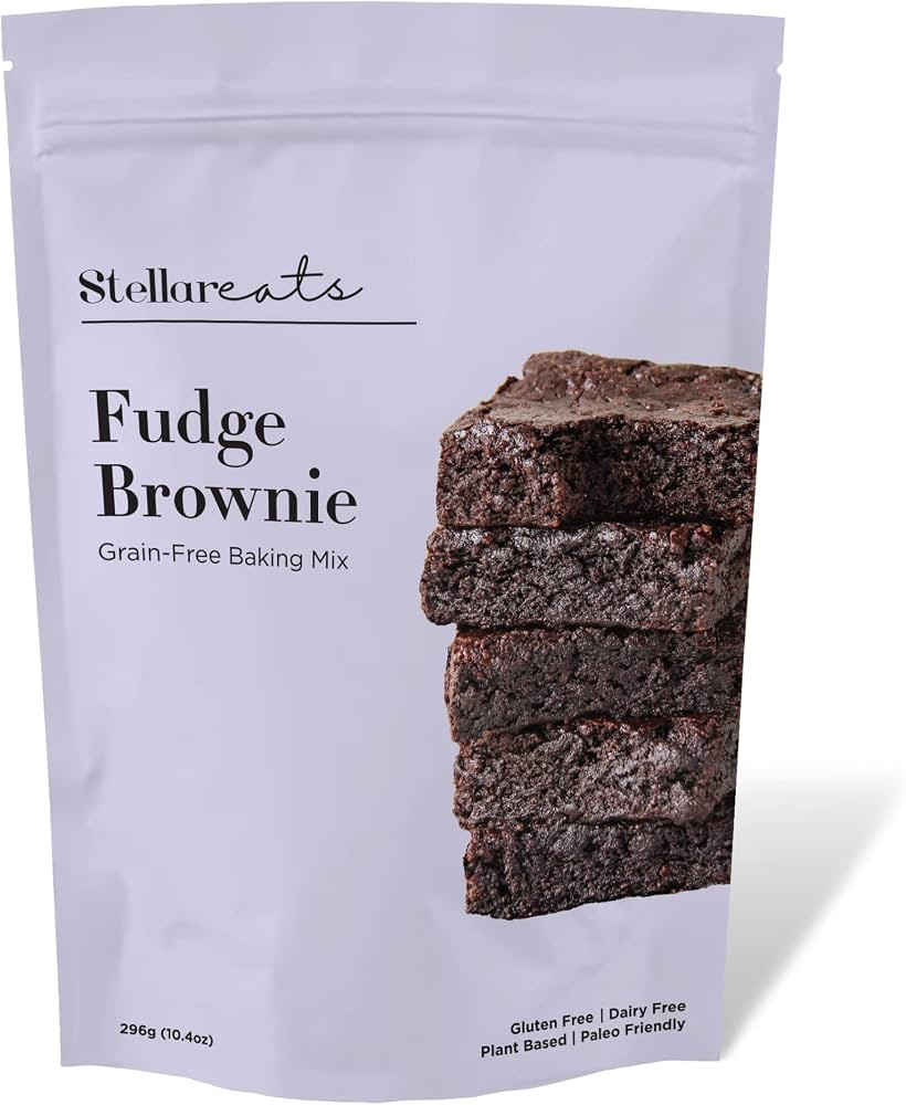 Stellar Eats Fudge Brownie Baking Mix, 10.4 oz, 1 Pack - Grain Free, Gluten Free, Dairy Free, Pla... | Amazon (US)