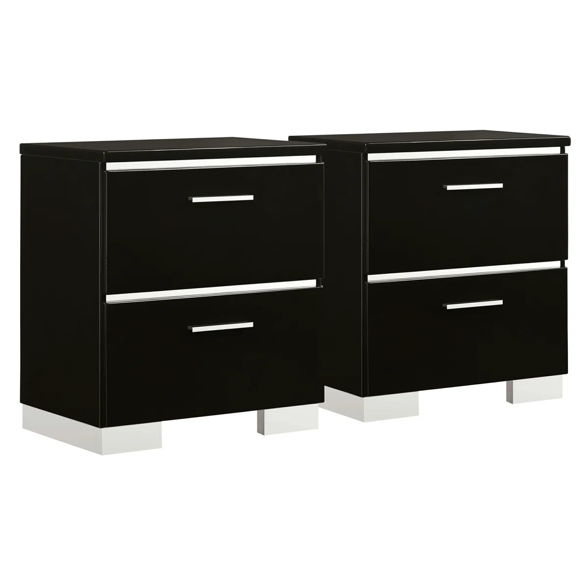 Arosh 23'' W Solid Wood Nightstand (Set of 2) | Wayfair North America