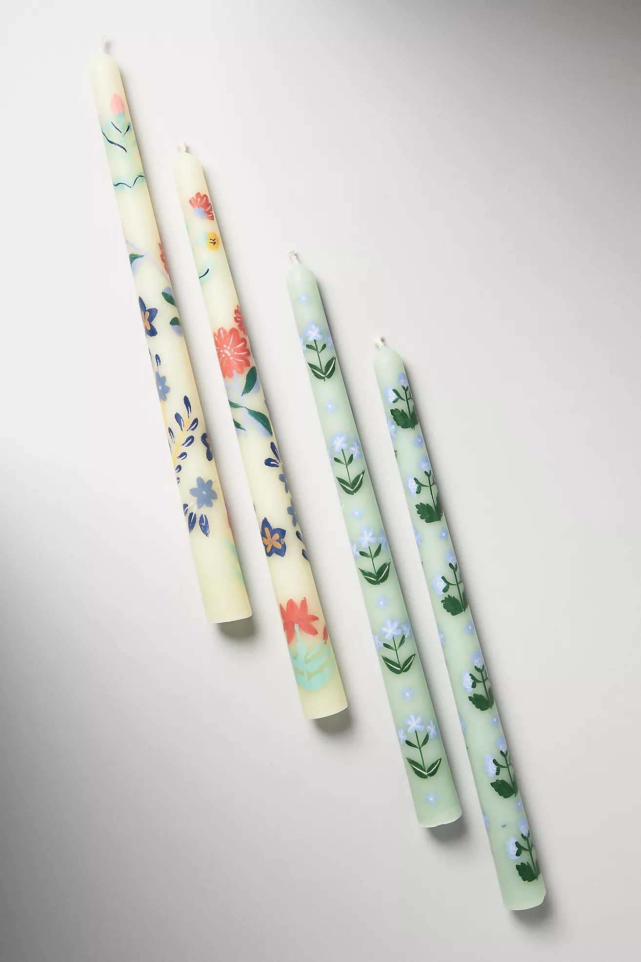 Franny Handpainted Taper Candles, Set of 2 | Anthropologie (US)