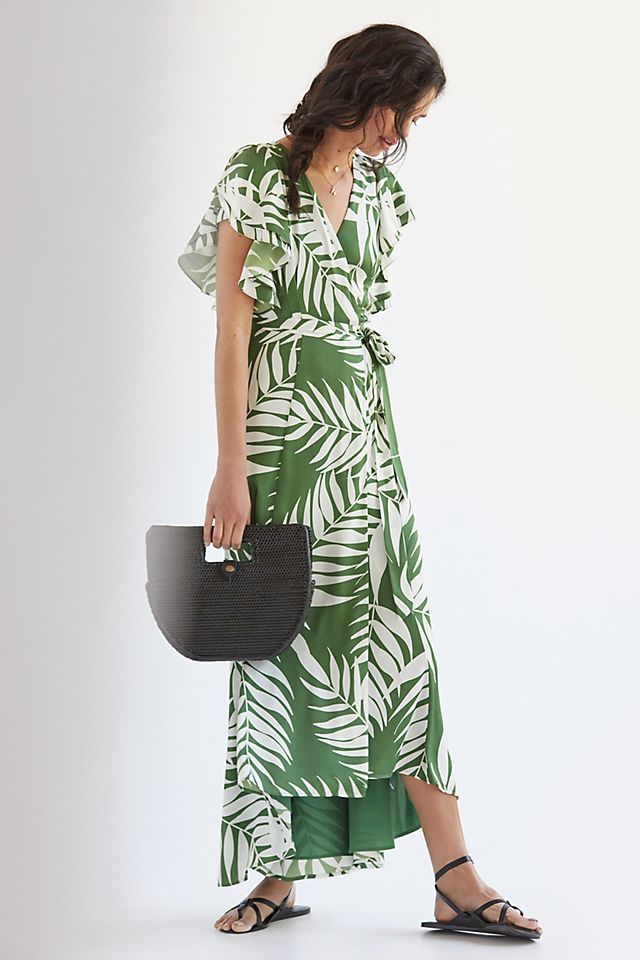 Palms Wrap Maxi Dress | Anthropologie (US)