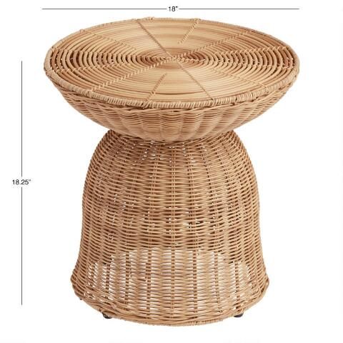 Raelyn All Weather Wicker Outdoor Accent Table | World Market