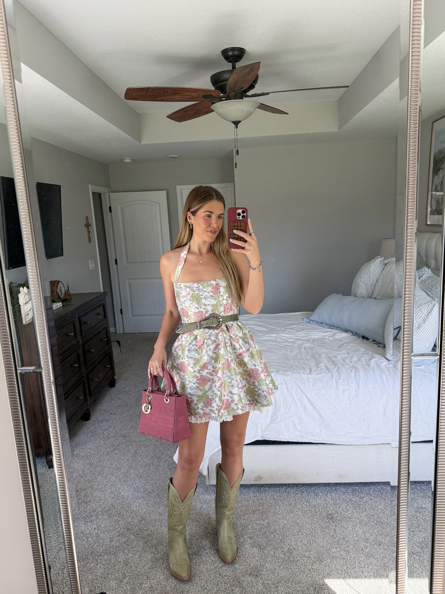 size down half size in boots, size down one in dress! i’m in a 4 but need a 2 :) size small in belt 

#LTKTall #LTKFestival #LTKootd