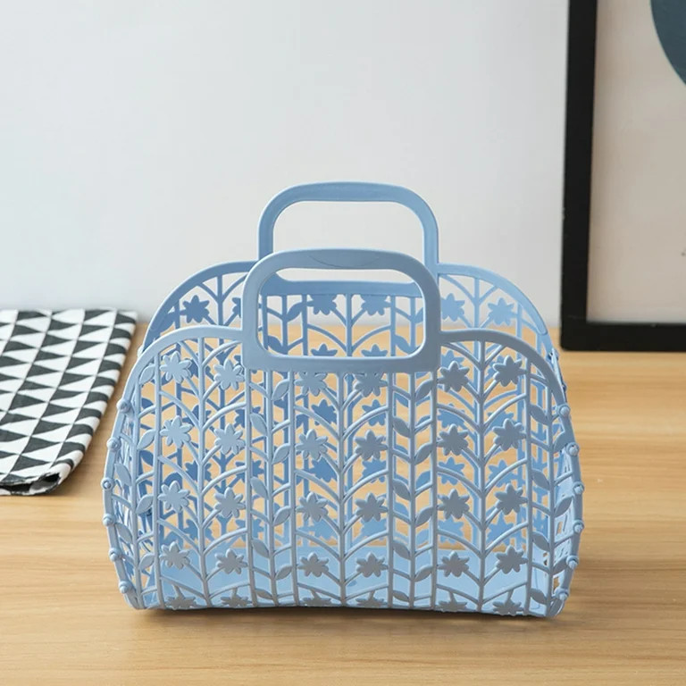 ZOYONE Vintage Jelly Bags for Kids Girls Women Reusable Gift Bag Plastic Beach Tote Portable Fest... | Walmart (US)