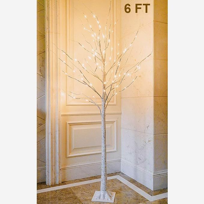 Twinkle Star Lighted Birch Tree for Home Wedding Festival Party Christmas Decoration (6 ft) | Amazon (US)