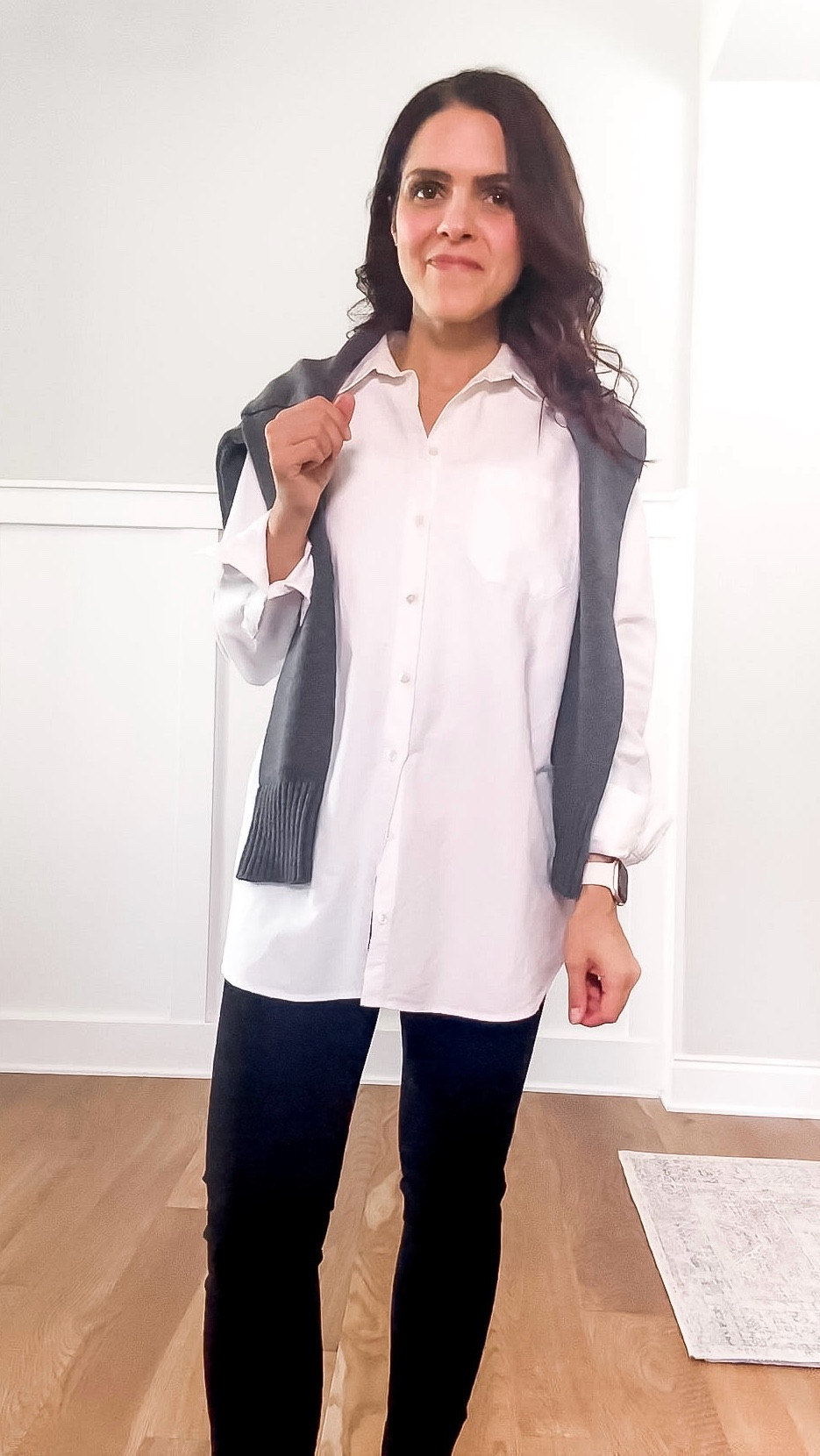 Easy Spring outfit idea! Leggings are definitely pants. Linked my favorite zip flare leggings and button down 

Button down: @SEZANE , tts
Leggings: Toteme, XS
Sweater: Everlane
Flats: @Madewell , tts

#LTKSeasonal #LTKgrwm #LTKootd