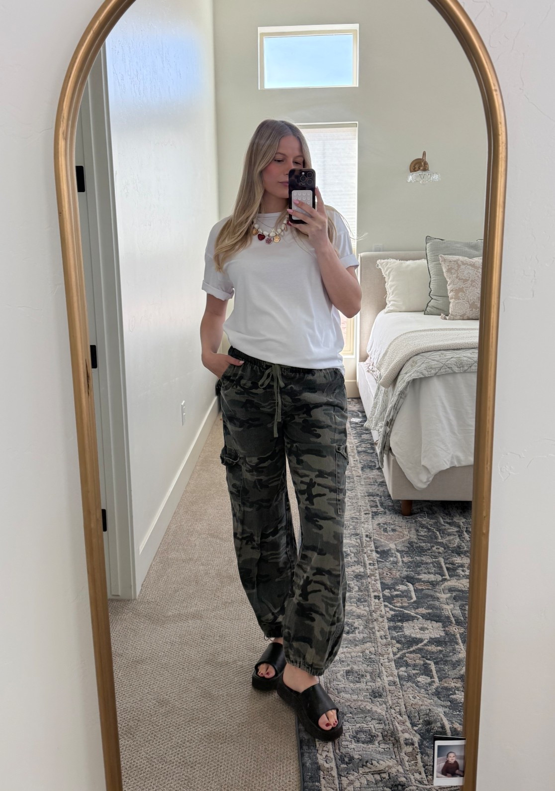 Third trimester outfit from Amazon! Wearing a S in top and M pants