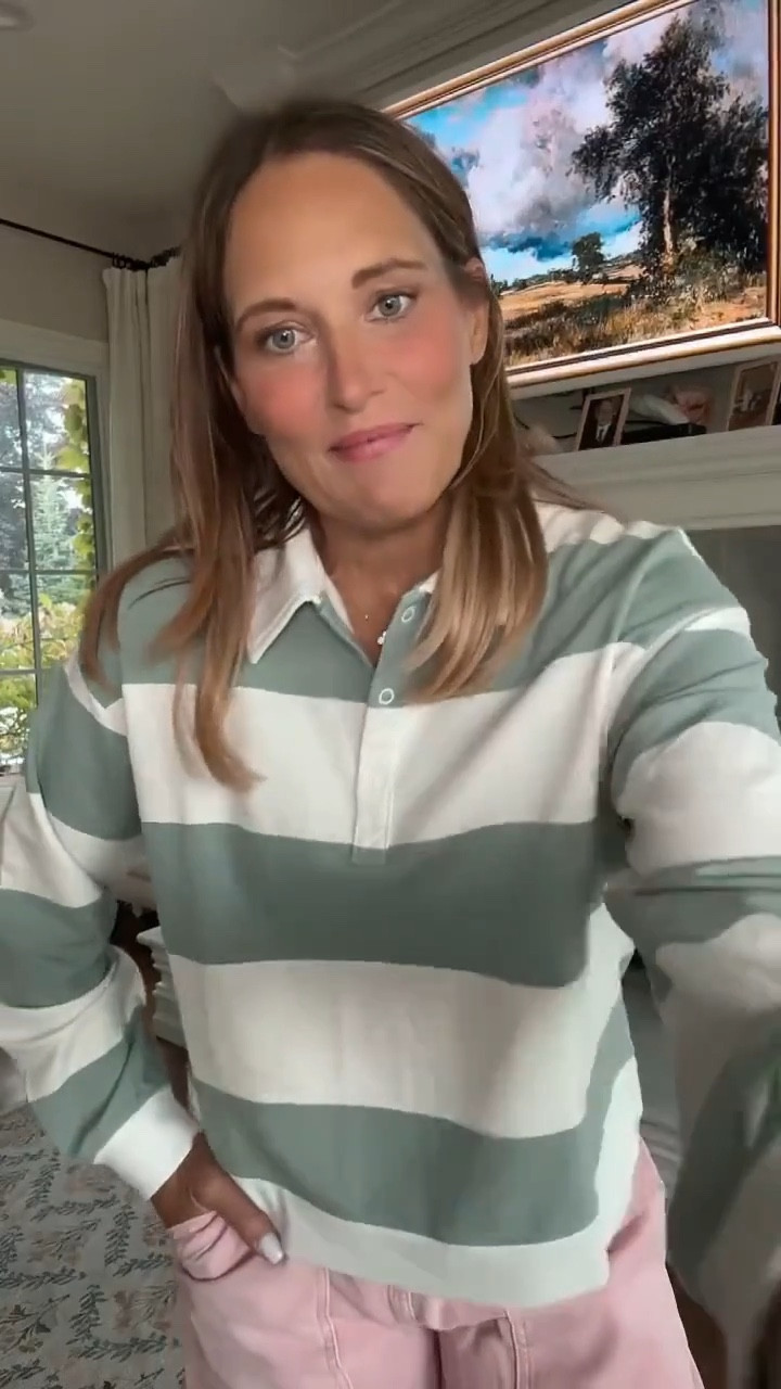These striped rugby collared shirts are trending lately! An affordable way to get your hands on this trend is to grab this top from Target! Comes in different colors and is easy to pair with jeans or skirts! 

#LTKOver40 #LTKMidsize #LTKSeasonal