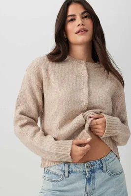 Fuzzy Knit Cardigan | Ardene