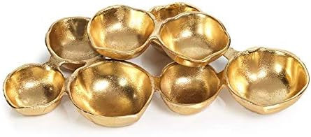 Amazon.com: Zodax Ohanna Cluster of 8 Serving Gold Decorative Bowls : Home & Kitchen | Amazon (US)
