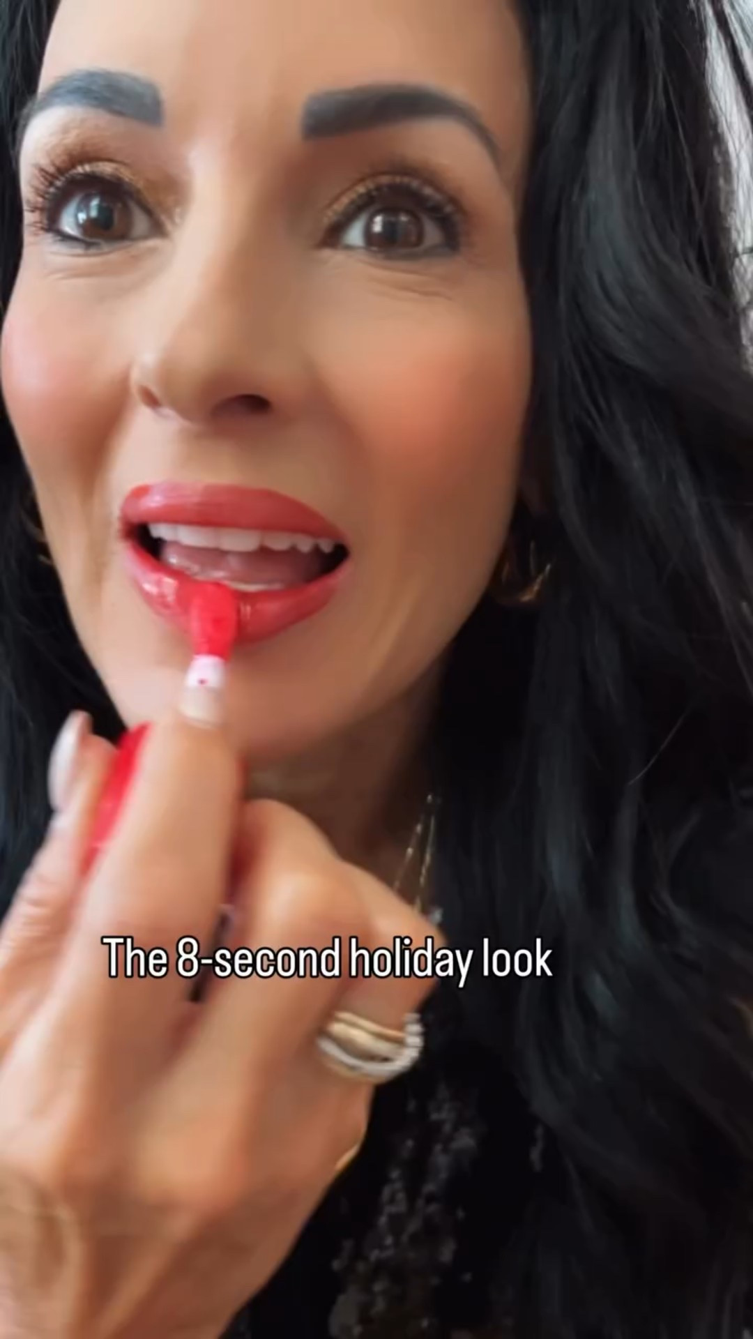 Clarins lip.
CHRDLR sequins.
Inez boots.
BaubleBar sparkle.
8 seconds of holiday perfection ✨🔥

Code laura15 @inez 
#holidaystyle #holidayoutfit #holidayglam #fashionreels #outfitinspo #redlipstick #sequinskirt #ootdinspo #styleinspiration #glamstyle #festivefashion #fashiontok #reeloftheday #holidayseasonstyle #partyoutfitideas 

Comment SHOP below to receive a DM with the link to this post on my LTK ⬇ https://liketk.it/5yfjN #ltkholiday #ltkstyletip #ltkseasonal