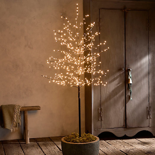 Pre-Lit LED Tree with Metal Base | Terrain