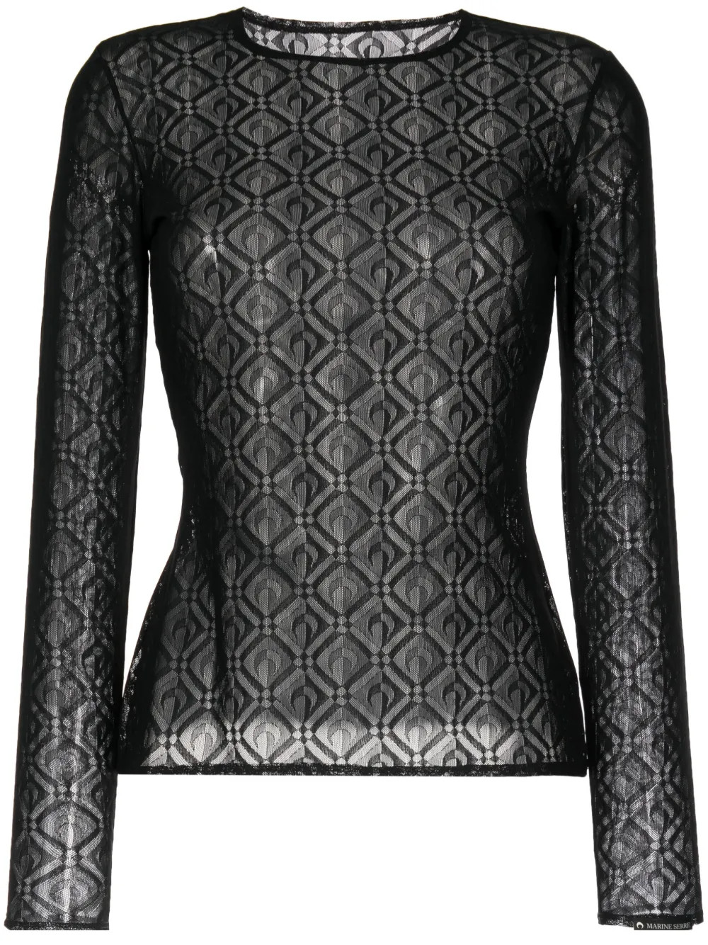 Marine Serre Moon Diamant second-skin Top - Farfetch | Farfetch Global