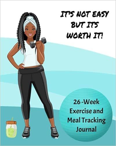 26-Week Exercise & Food Tracking Journal, African American Woman, 66 pages: Easy to use journal t... | Amazon (US)