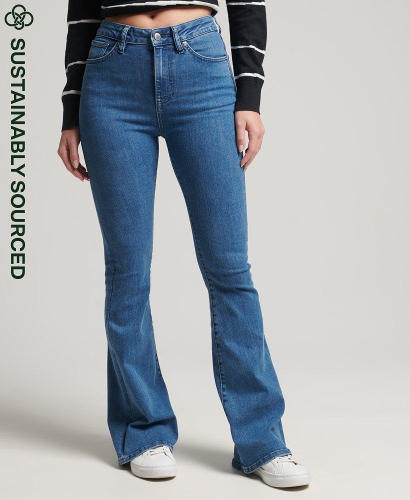 Organic Cotton Studios High Rise Flare Jeans | Superdry (UK)