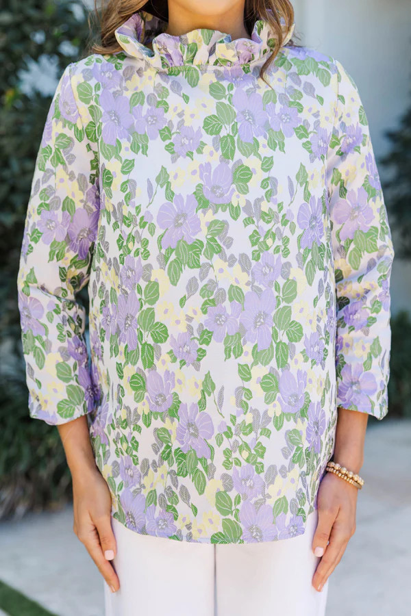 This Is It Lavender Floral Blouse | The Mint Julep Boutique