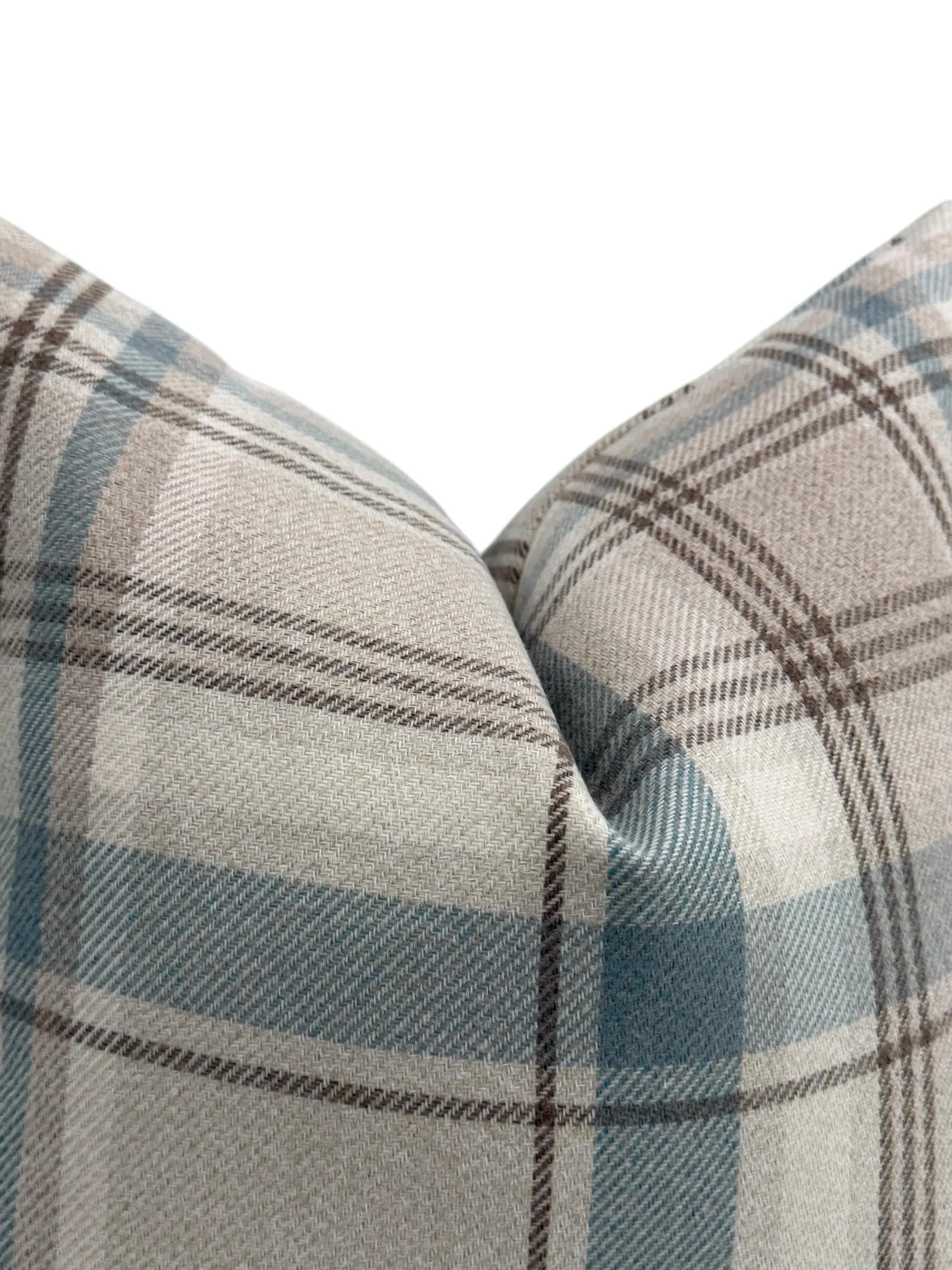 Blue Plaid Pillow Cover, Neutral Tartan Throw Pillow, Cottage Core Cushion, Cozy Checkered Cover,... | Etsy (Global)