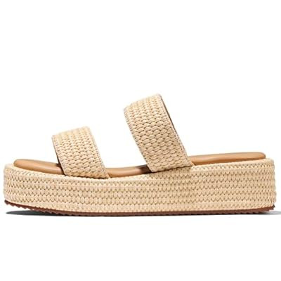 Erocalli Platform Sandals Women Cute Wedge Espadrilles Slip on Summer Beach Raffia Vacation… | Amazon (US)