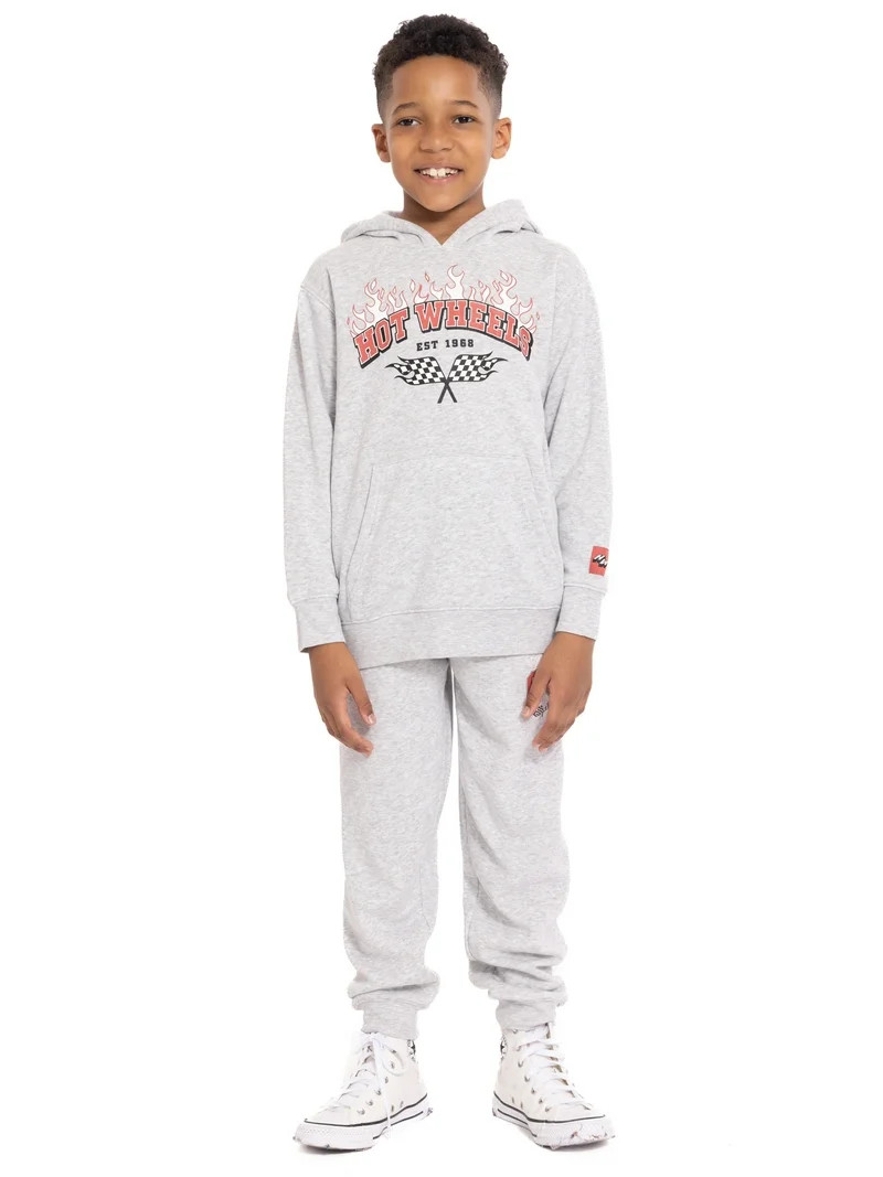 Hot Wheels Boy's Graphic Hoodie with Matching Jogger Pant, 2 Piece Set, Sizes 4-16 | Walmart (US)