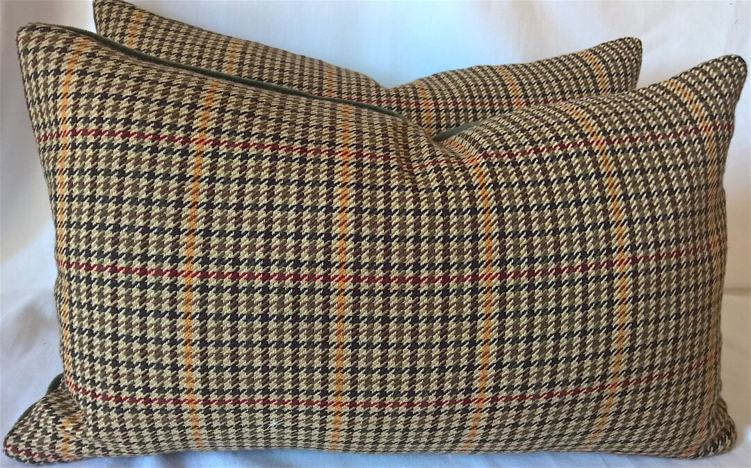 Ralph Lauren Devon Plaid Original Brazilian Wool Custom Pillow Cover 18 12x18 Haberdashery Superb... | Etsy (US)