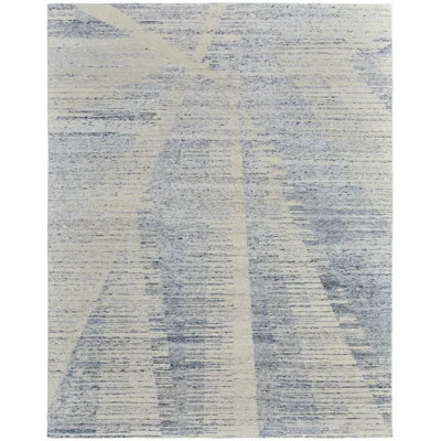 Brighton Modern Abstract, Ivory/Blue/Silver, Area Rug | Perigold