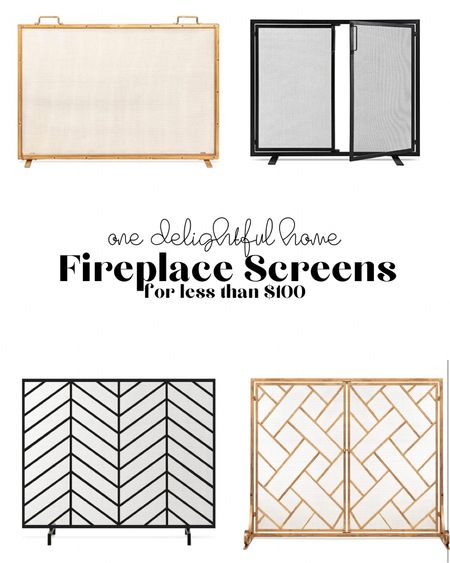 Affordable Fireplace Screens - less than $100 

#LTKunder100 #LTKhome #LTKFind