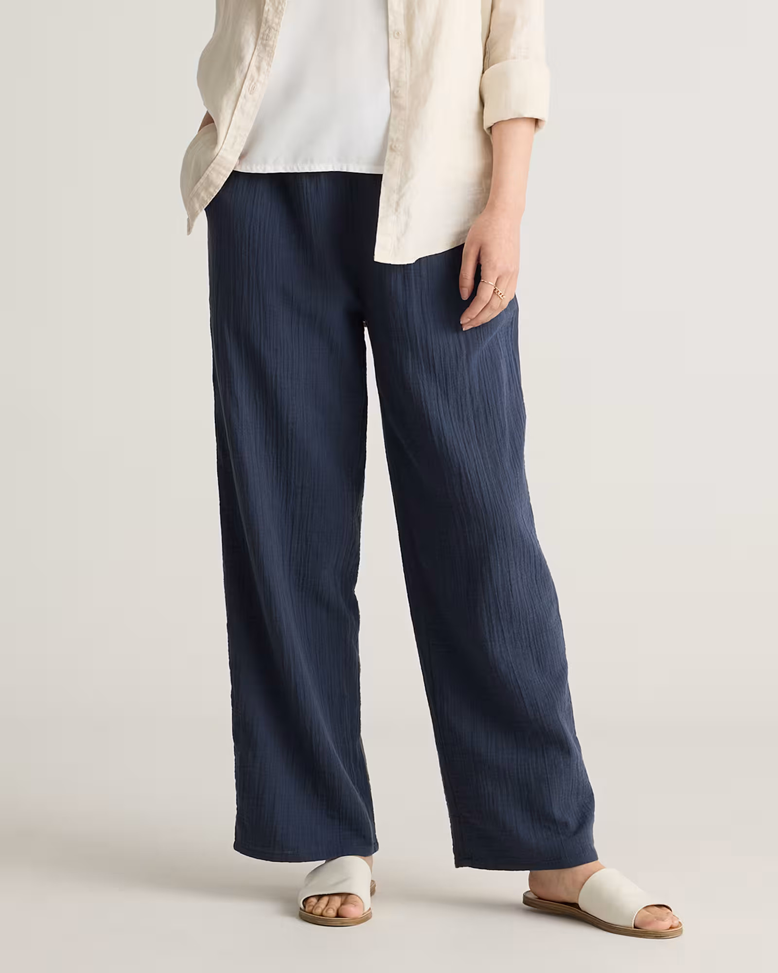 100% Organic Cotton Gauze Straight Leg Pants | Quince