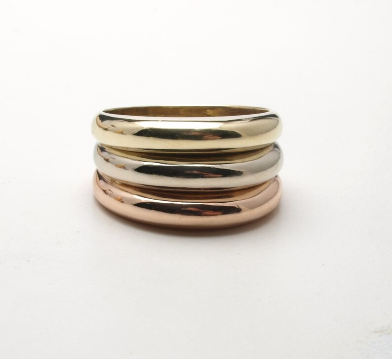 Three-colour Gold Ring in 14ct Gold - Etsy | Etsy (US)