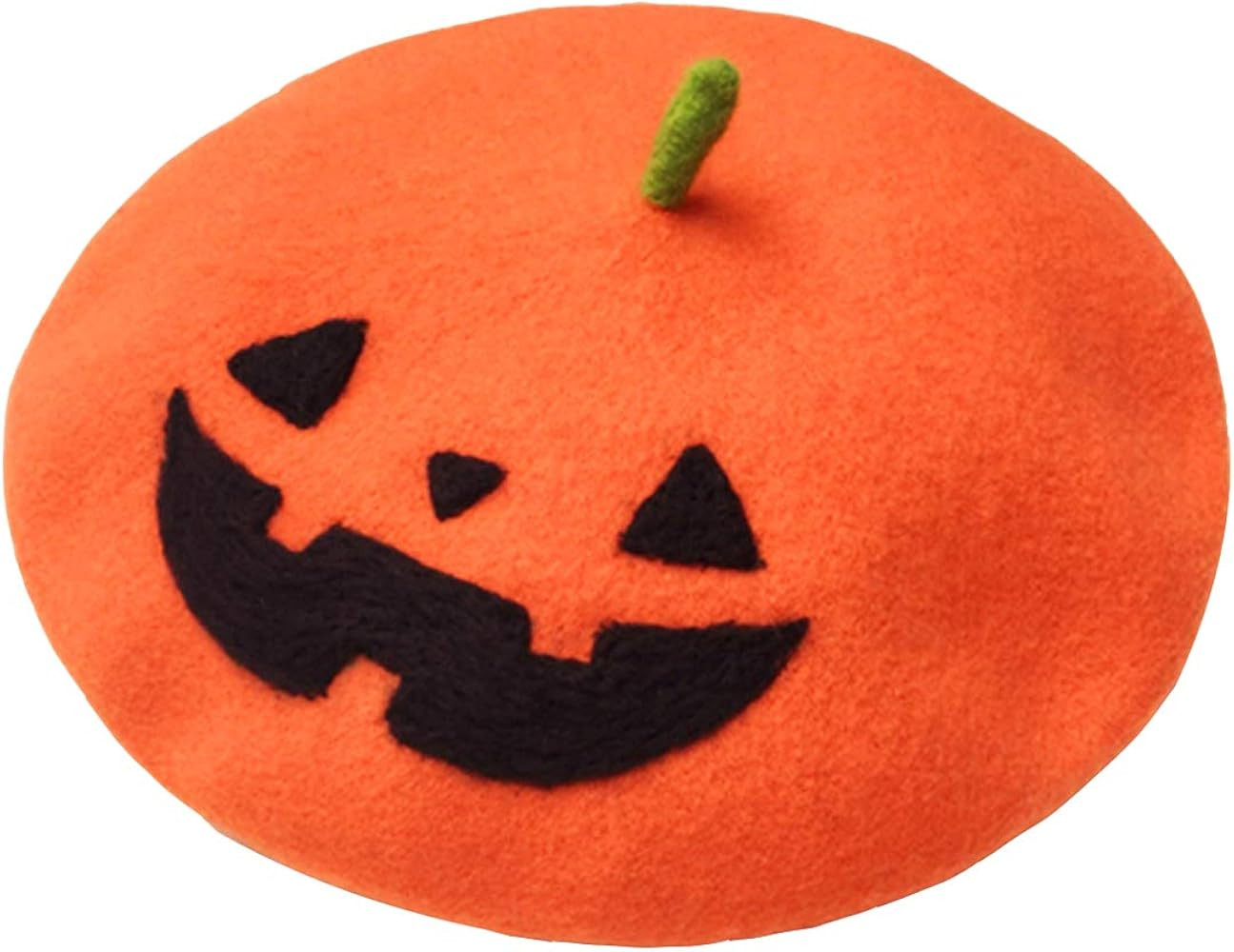 Halloween Pumpkin Beret Vintage Artist Hat Handmade Kawaii Cute Women Cap Warm Wool Painter Autumn W | Amazon (US)