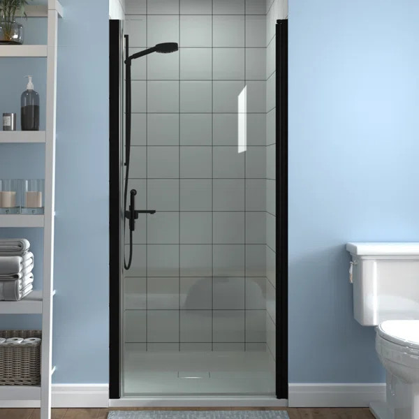 34-35.5 in.W x 72 in.H Pivot Frameless Glass Shower Door | Wayfair North America