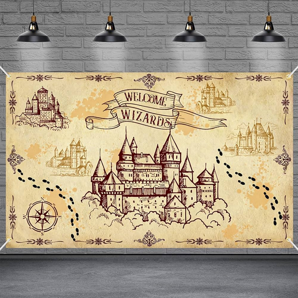 Wizard Party Decorations Backdrop, Magical Wizard Party Backdrop, Vintage Castle Decor for Welcom... | Amazon (US)