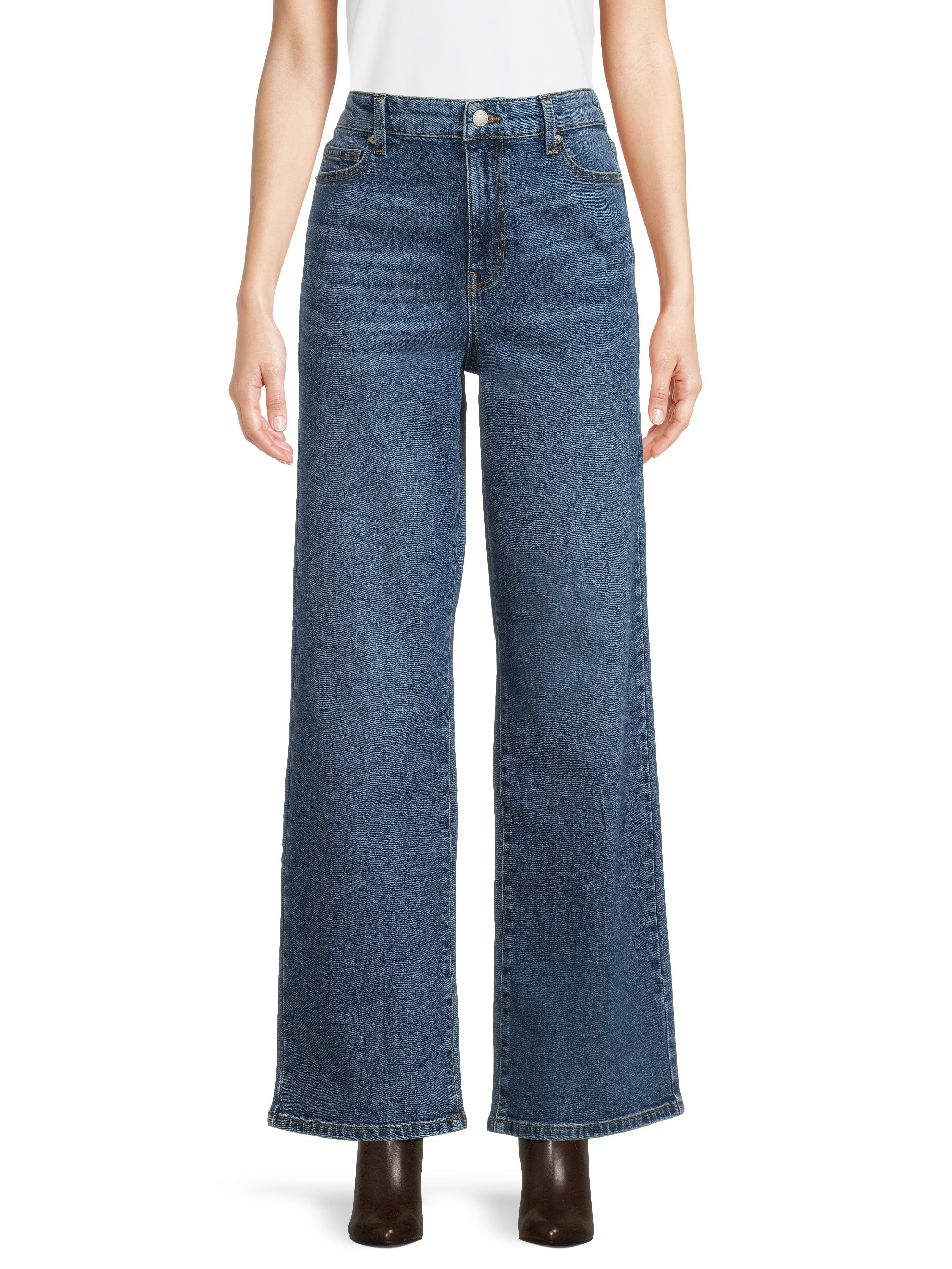 No Boundaries High Rise Baggy Wide Leg Jeans, 32" Inseam, Women's - Walmart.com | Walmart (US)