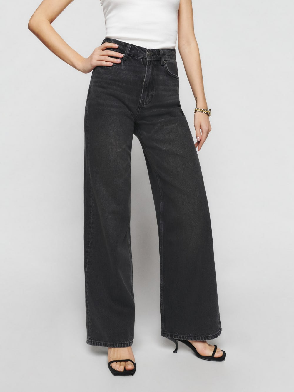 Cary High Rise Slouchy Wide Leg Jeans | Reformation (Global)