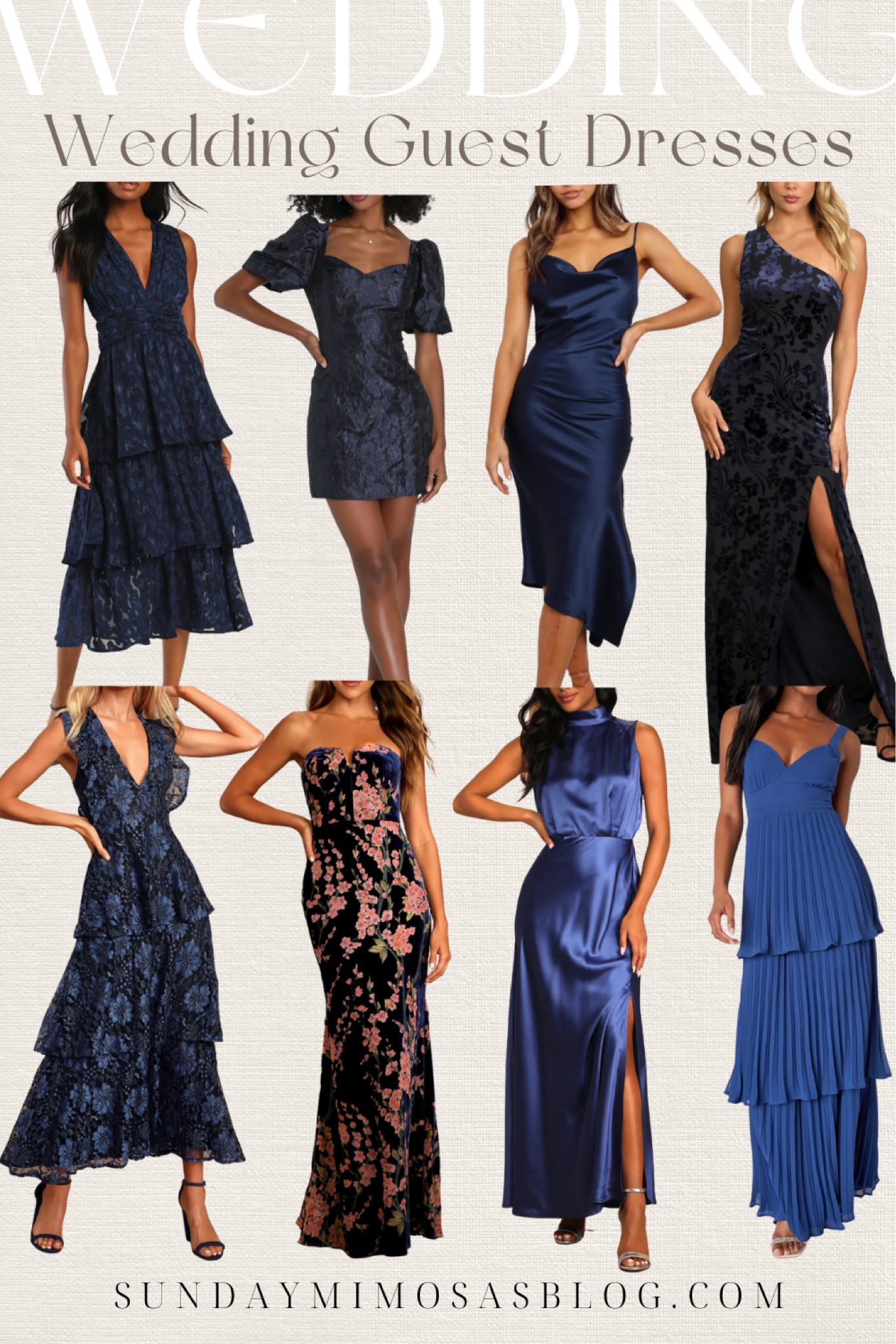 Navy blue wedding guest dresses 💍

Here are some of our favorite Fall wedding guest dresses in blue.

Wedding guest dress fall, wedding guest fall, wedding guest dress, blue wedding guest dress, wedding guest dress blue, wedding guest style guide, blue wedding guest dresses, blue wedding guest outfits, blue cocktail dress, blue cocktail dresses, fall cocktail dress, blue satin dress, midi cocktail dress, blue fall dresses, pleated satin dress #fallweddingguest #blueweddingguestdresses #bluedresses

#LTKSeasonal #LTKwedding #LTKHoliday