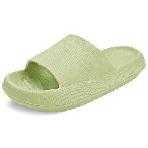 VONMAY Cloud Slides for Women Men Pillow Slippers Shower Sandals House Slides Quick Drying Non Slip Thick Foam Sole, Green | Amazon (US)