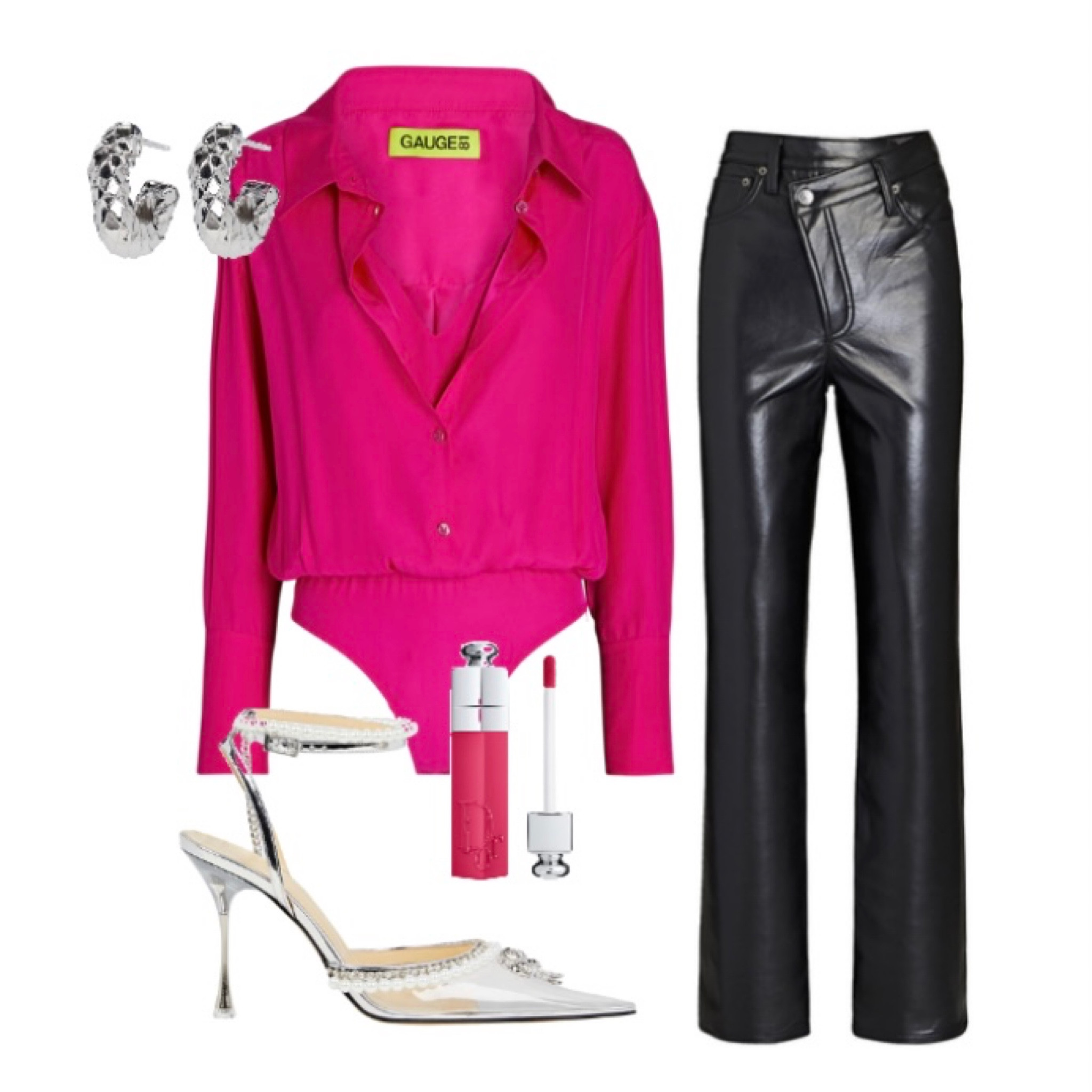 Valentine’s Day outfit 
Gauge81 blouse
Agolde leather pants 
Mach & Mach pumps
Missoma earrings 
Dior lipgloss 

#LTKshoecrush #LTKSeasonal #LTKstyletip