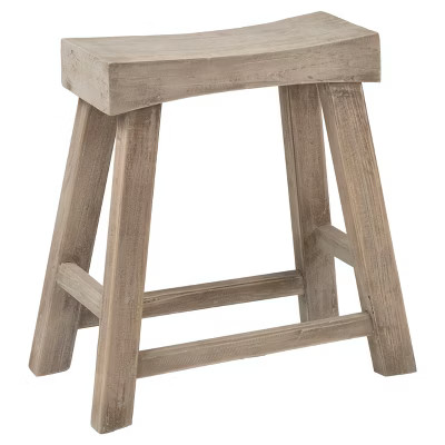 Bennett Rubberwood Stool - Brown - East At Main | Target