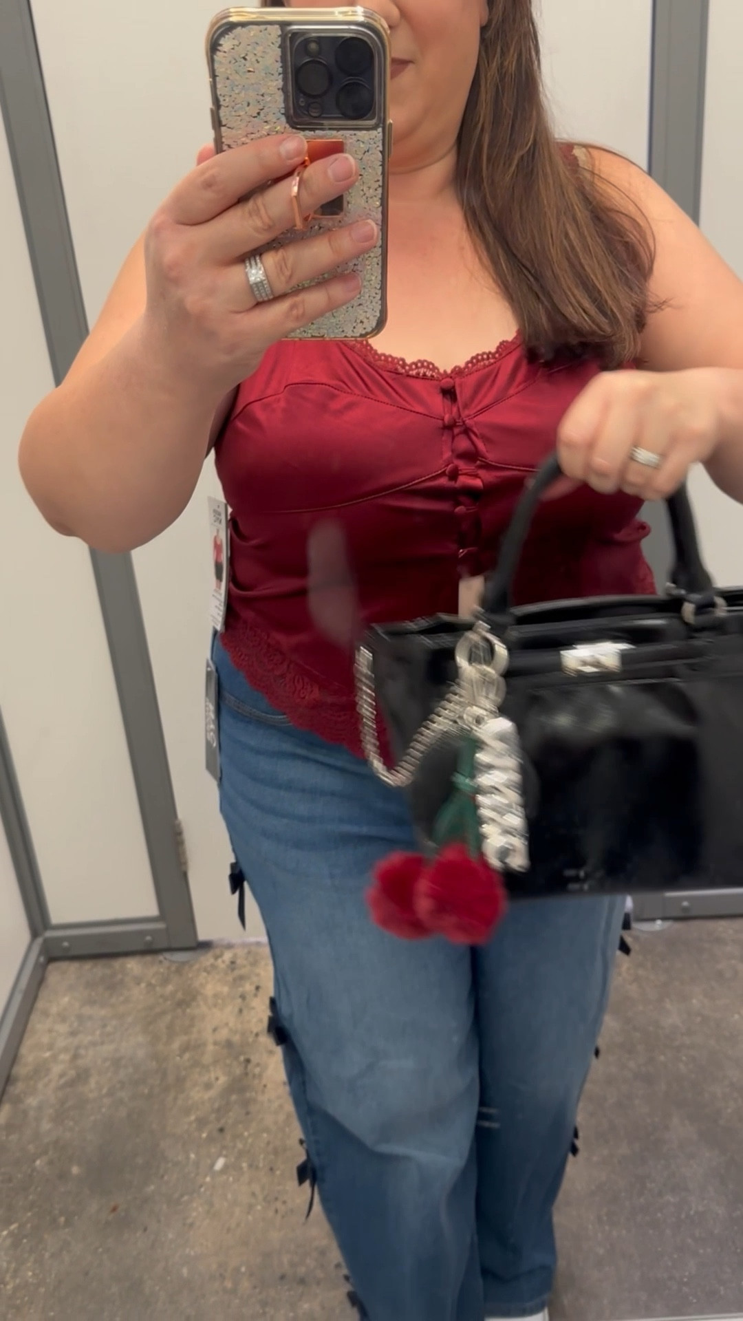 Loving the silky feel of this wine red colored blouse & these jeans with bows on the sides are adorable. I got both the blue & black in the jeans 👖

Comment “ bow “ for 🔗 or ✅ my LtK. 

For ref, I’m 5’4 & a Size 18 however I’m wearing:

XXL 20 burgundy top
16-18 jeans but I ended up buying a size down from what I’m wearing in the video. The smaller size fit better so I ended up with both pairs in a size 12-14.



#plussizefashion #plussizestyle #plussizeootd #walmartfinds #walmartfashion #walmartstyle #bowjeans #plussizeblouse #walmartcreator #walmart #plussizejeans #plussizecasual 
#inthedressingroom
(Music lic purchased for song use)

#LTKMidsize #LTKPlusSize #LTKootd