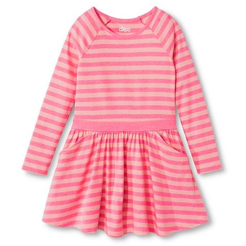 Girls' Basic Sleeve A Line Dress - Sunglow Pink - Circo™ | Target